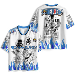 🔥 Monkey D. Luffy Gear 5 Jersey – Flame Awakening Edition