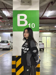 Blackair Printed Half Zipper Shirt