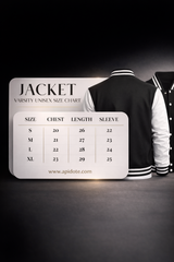Black & White Varsity Jacket – Unisex | Apidote Pakistan
