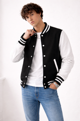 Black & White Varsity Jacket – Unisex | Apidote Pakistan