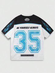 π₯ Power Play Anime Oversized Jersey Tee