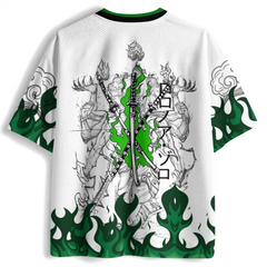 One Piece Green Flam Zoro Anime Jersey