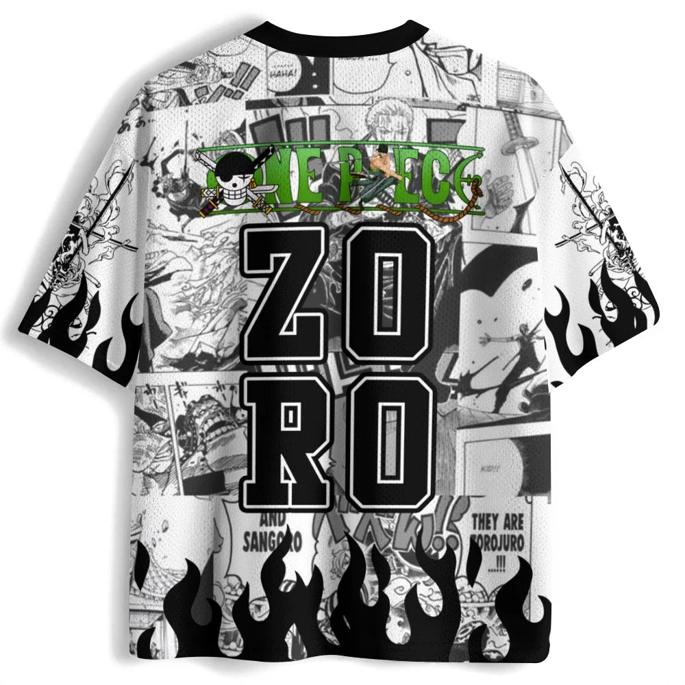 One Piece Roronoa Zoro Black & White Jersey