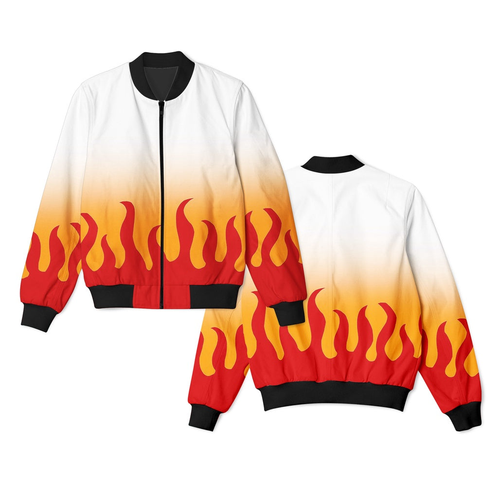🔥 Rengoku Flame Bomber Jacket