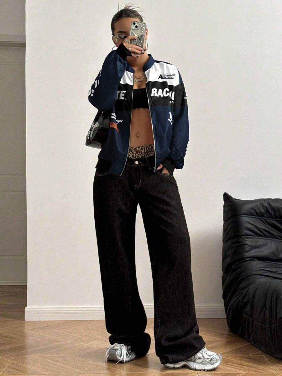 SpeedFlare Racing Fleece Zipper – Navy Blue