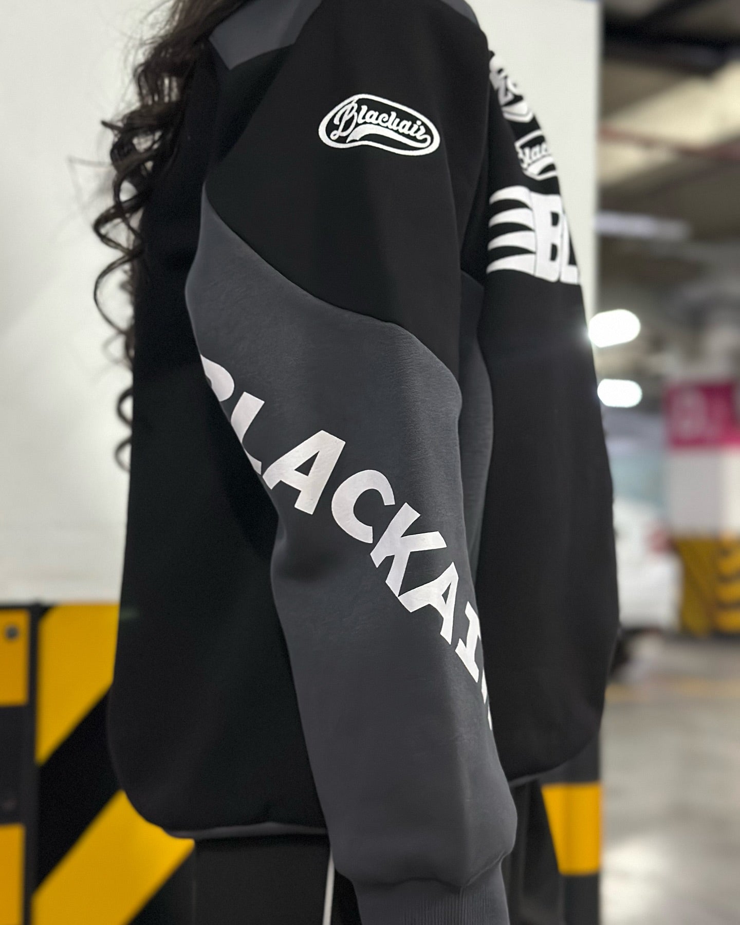 Blackair Printed Half Zipper Shirt