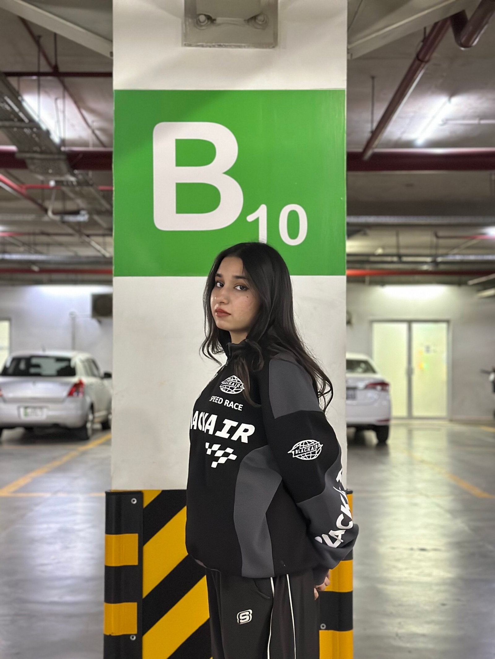 Blackair Printed Half Zipper Shirt