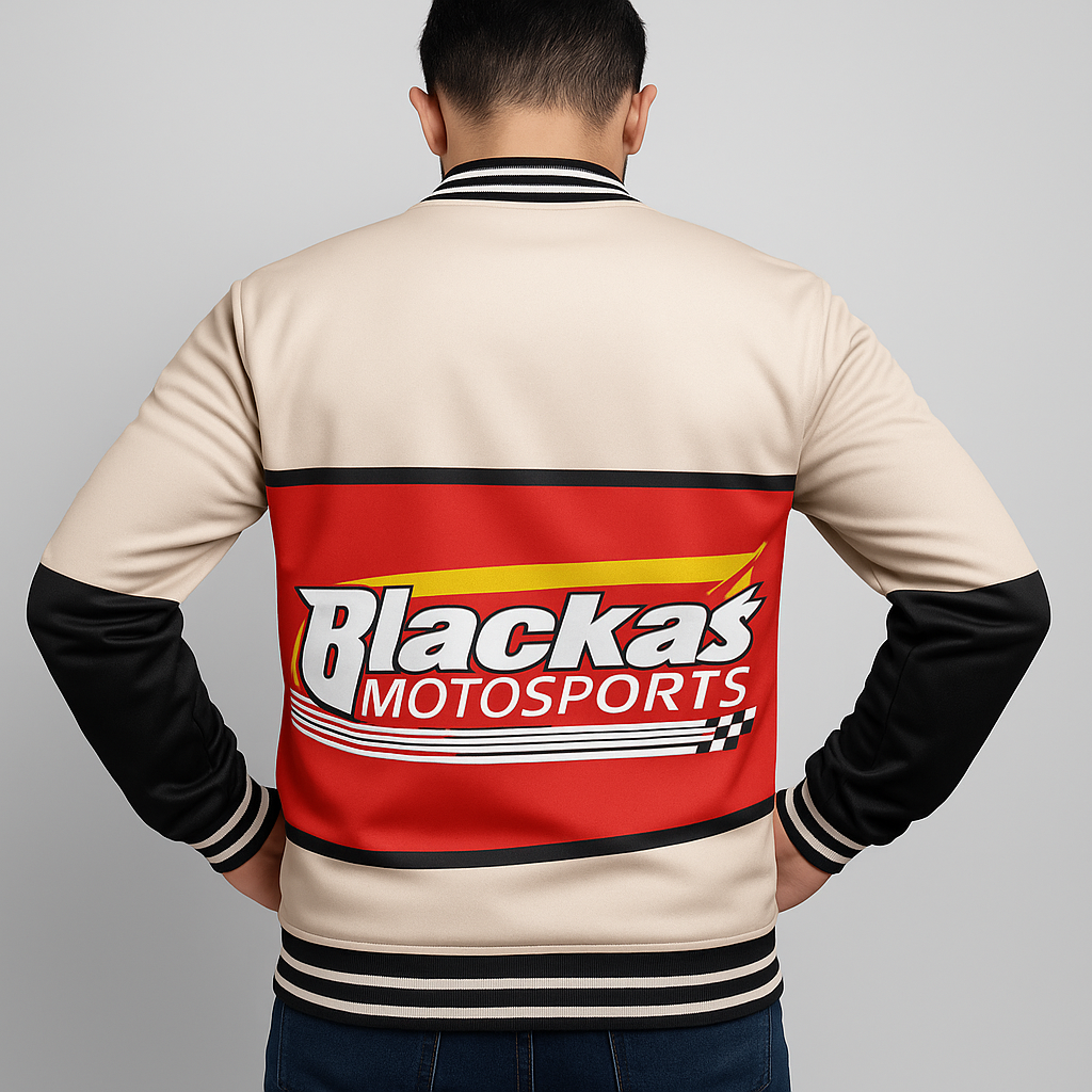 🏁 Blackair Motorsports Racing Bomber Jacket – Premium Streetwear Edition