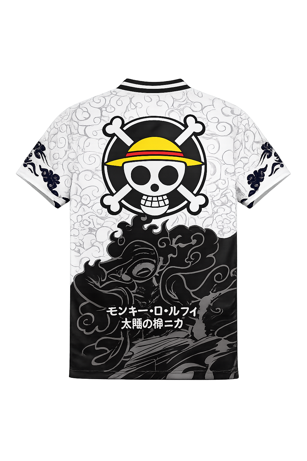 Black & White Monkey D. Luffy Anime Jersey – One Piece