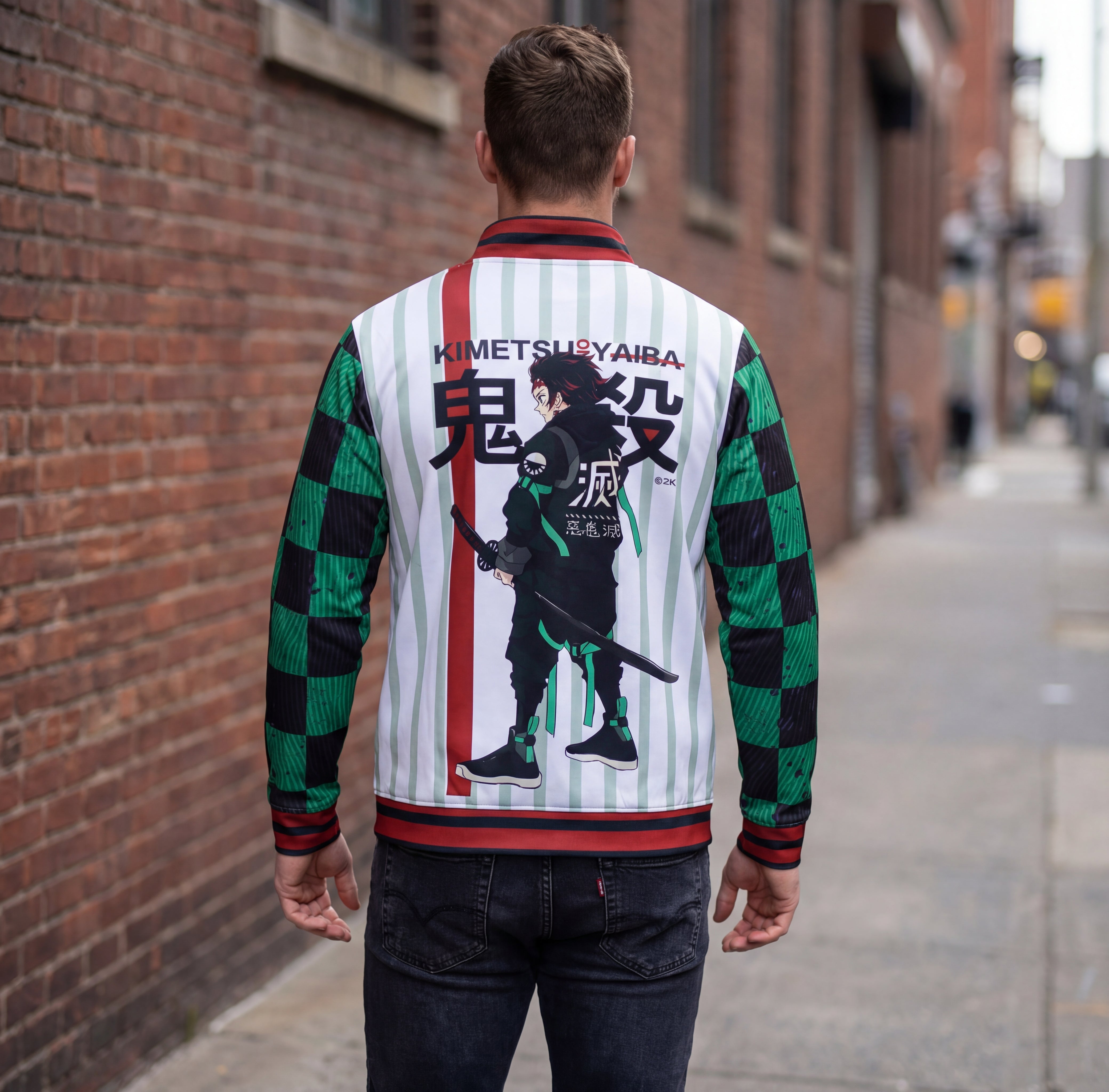 👇  🌸 Demon Slayer Tanjiro Inspired Bomber Jacket