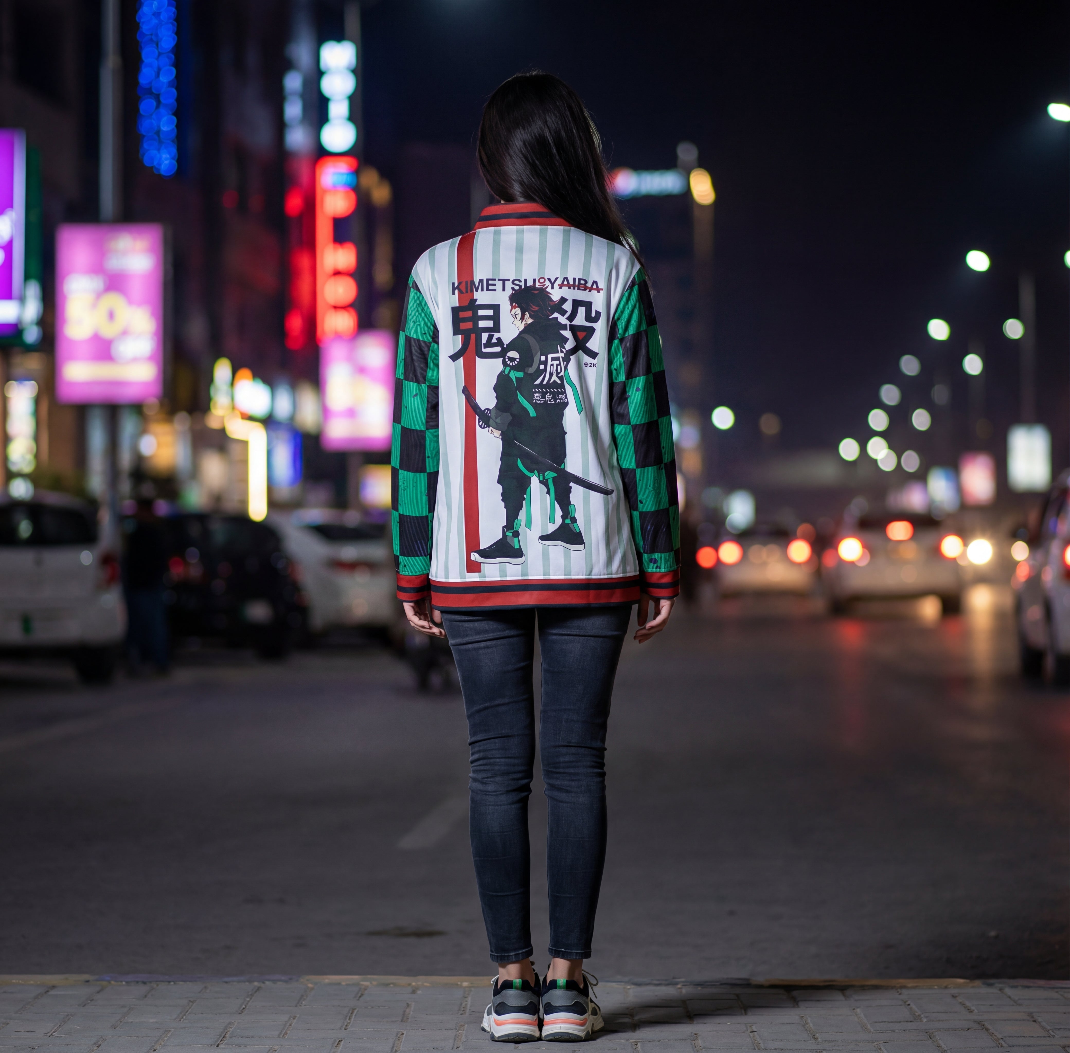 👇  🌸 Demon Slayer Tanjiro Inspired Bomber Jacket