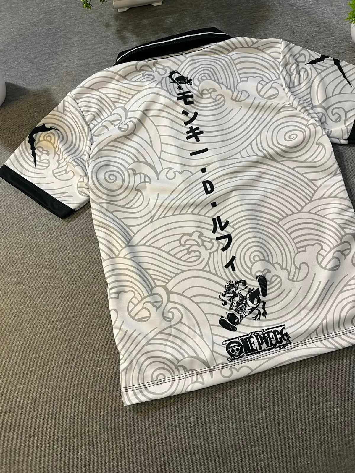 One Piece Minimal Wave Anime Jersey – Japanese Streetwear Edition