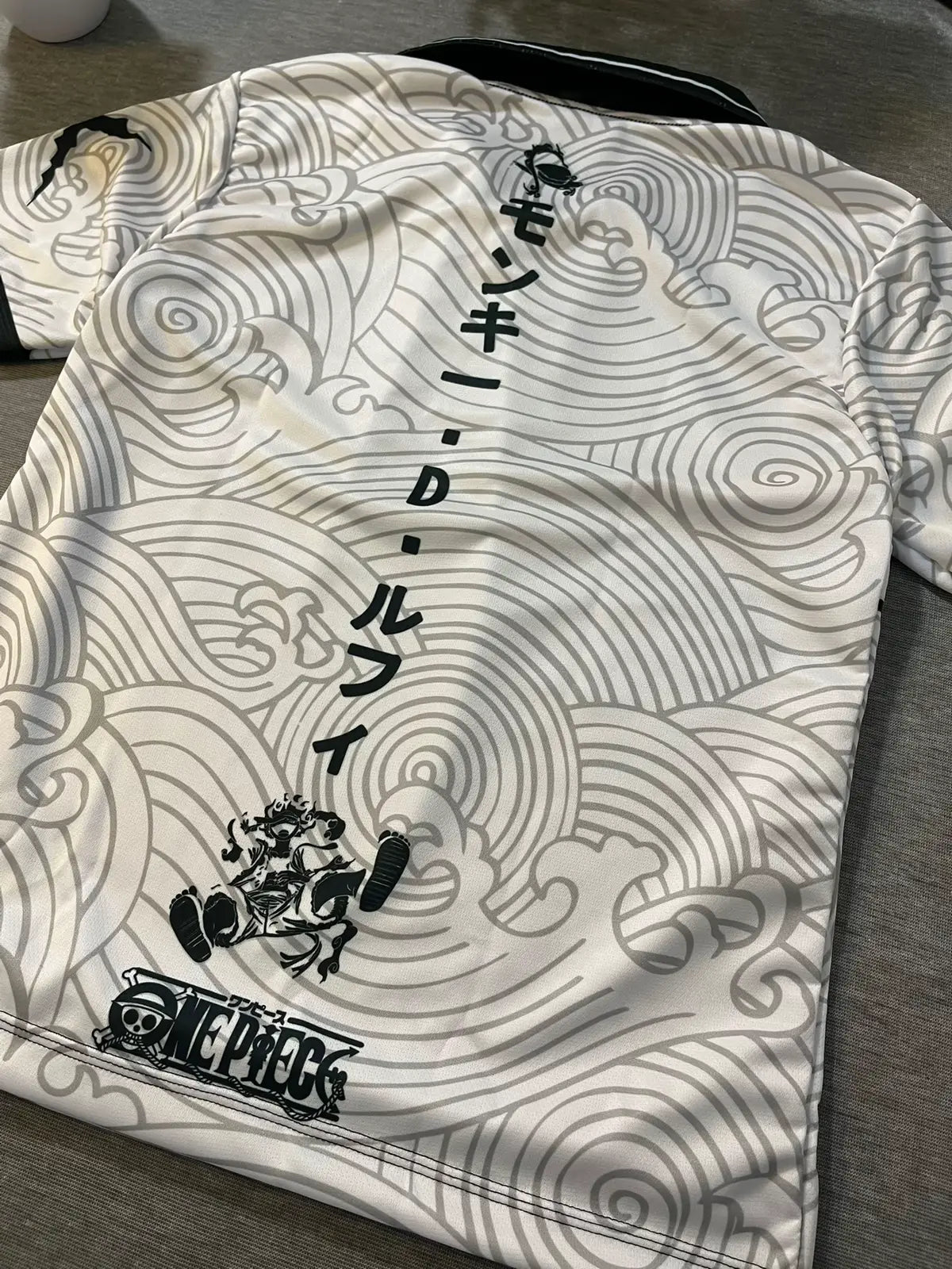 One Piece Minimal Wave Anime Jersey – Japanese Streetwear Edition