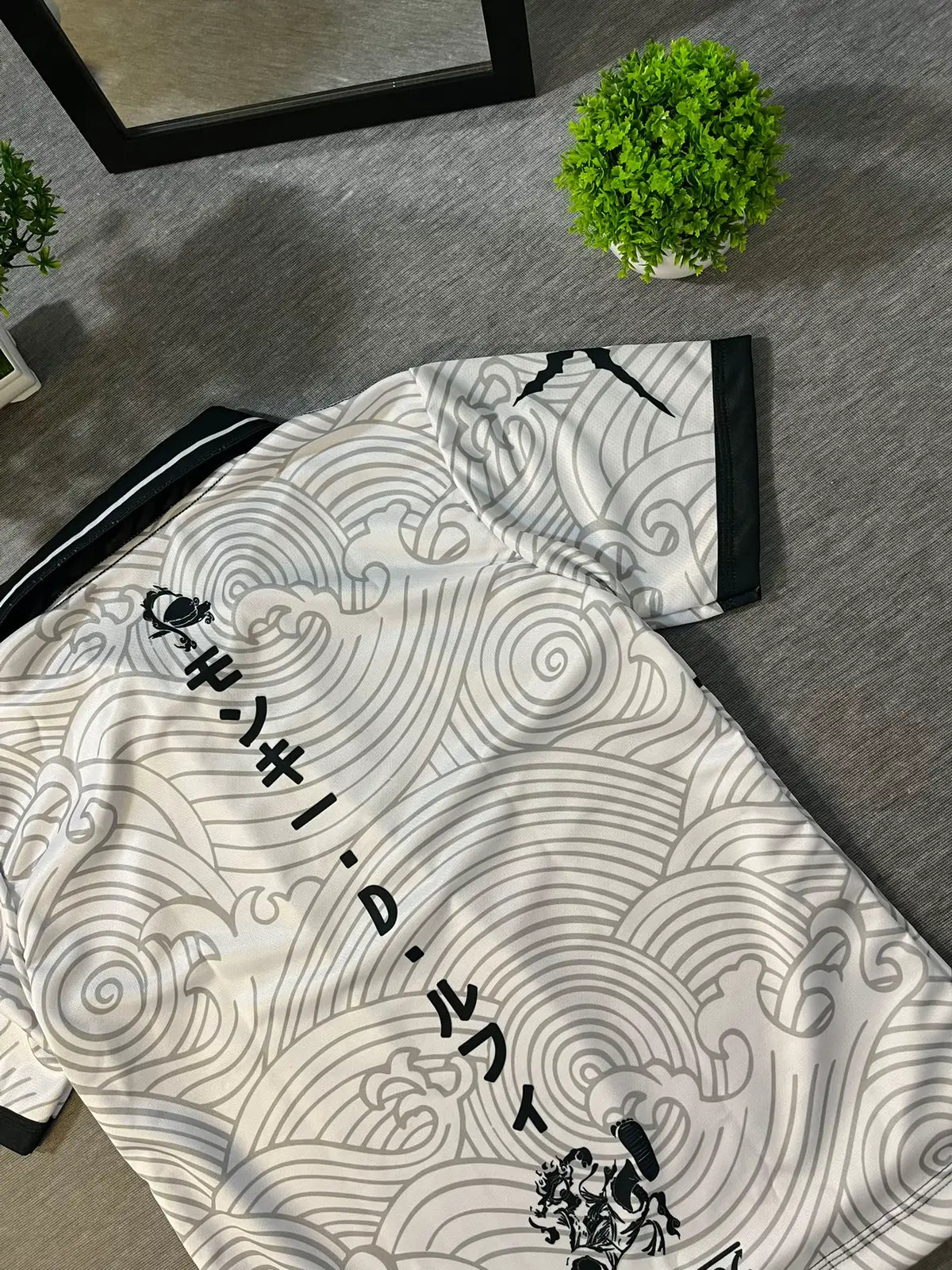 One Piece Minimal Wave Anime Jersey – Japanese Streetwear Edition