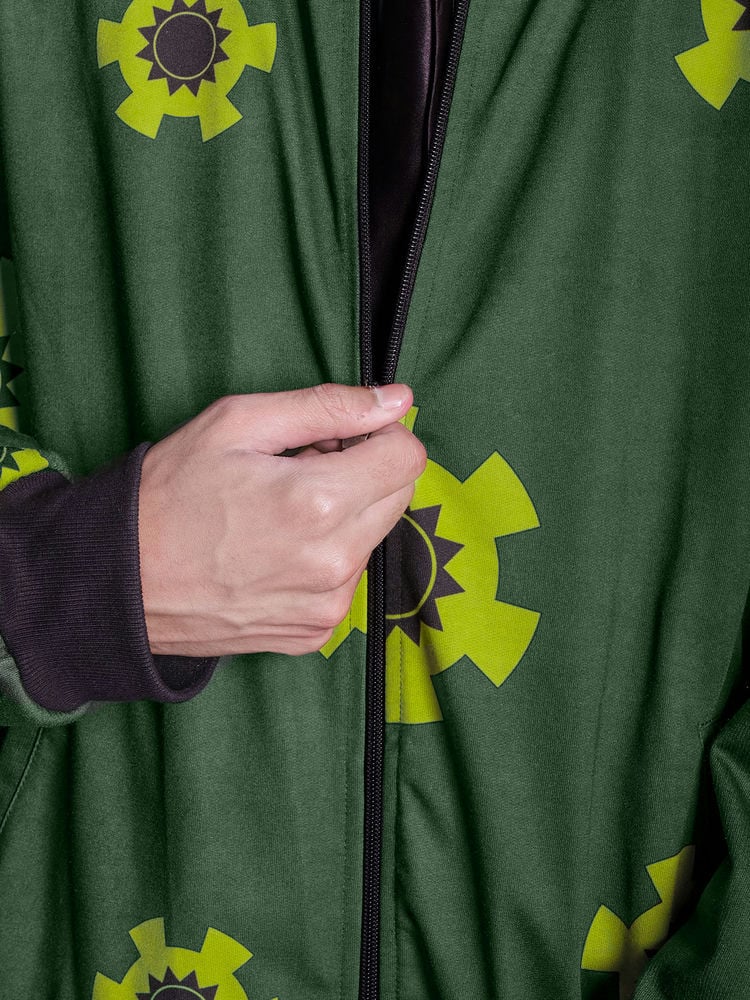 🗡️ Roronoa Zoro – Three Sword Style Bomber Jacket