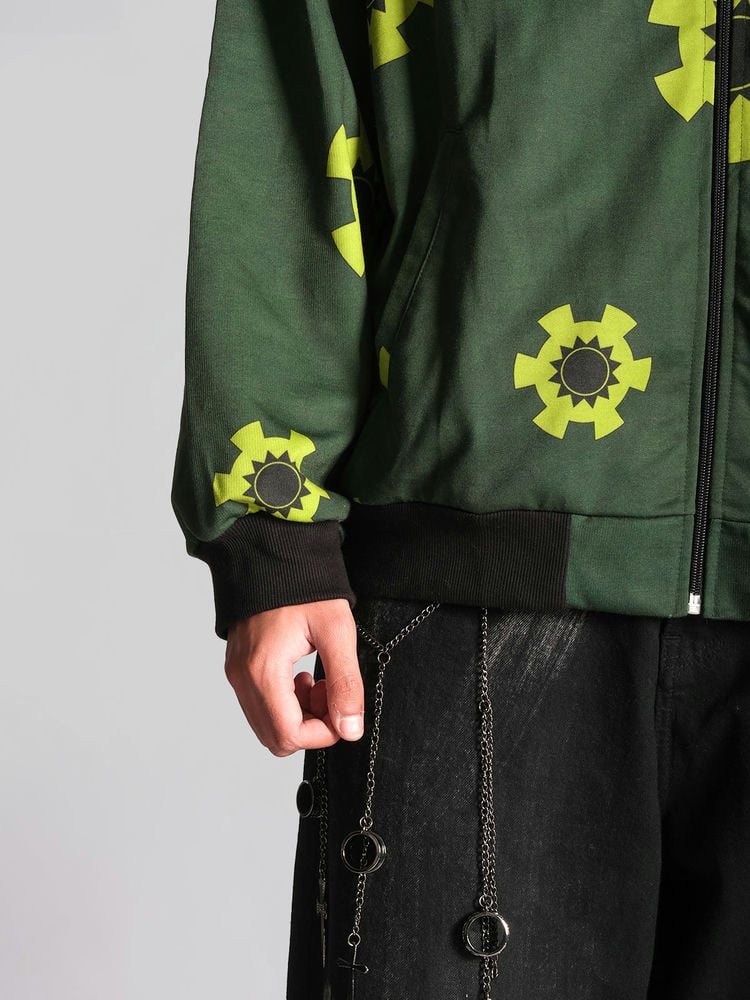 🗡️ Roronoa Zoro – Three Sword Style Bomber Jacket