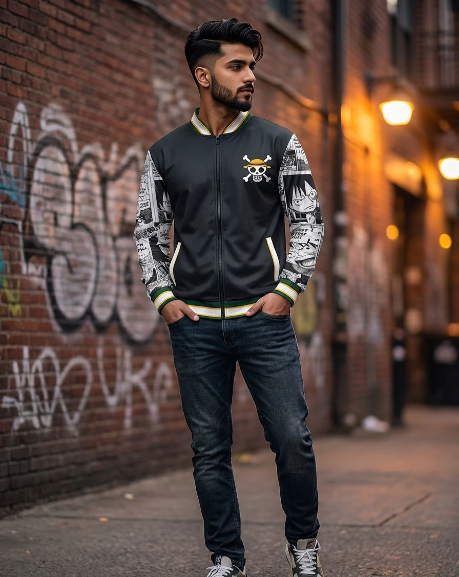 One Piece Straw Hat Bomber Jacket – Anime Streetwear Edition