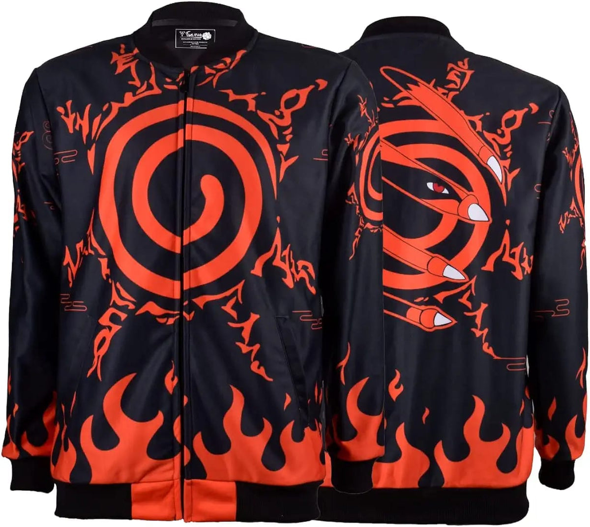 🔥 Naruto Nine-Tails Flame Bomber Jacket