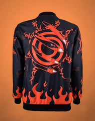 🔥 Naruto Nine-Tails Flame Bomber Jacket
