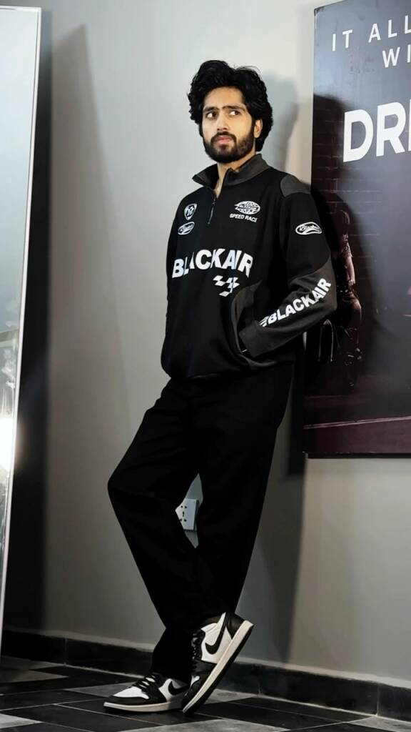 Blackair Printed Half Zipper Shirt
