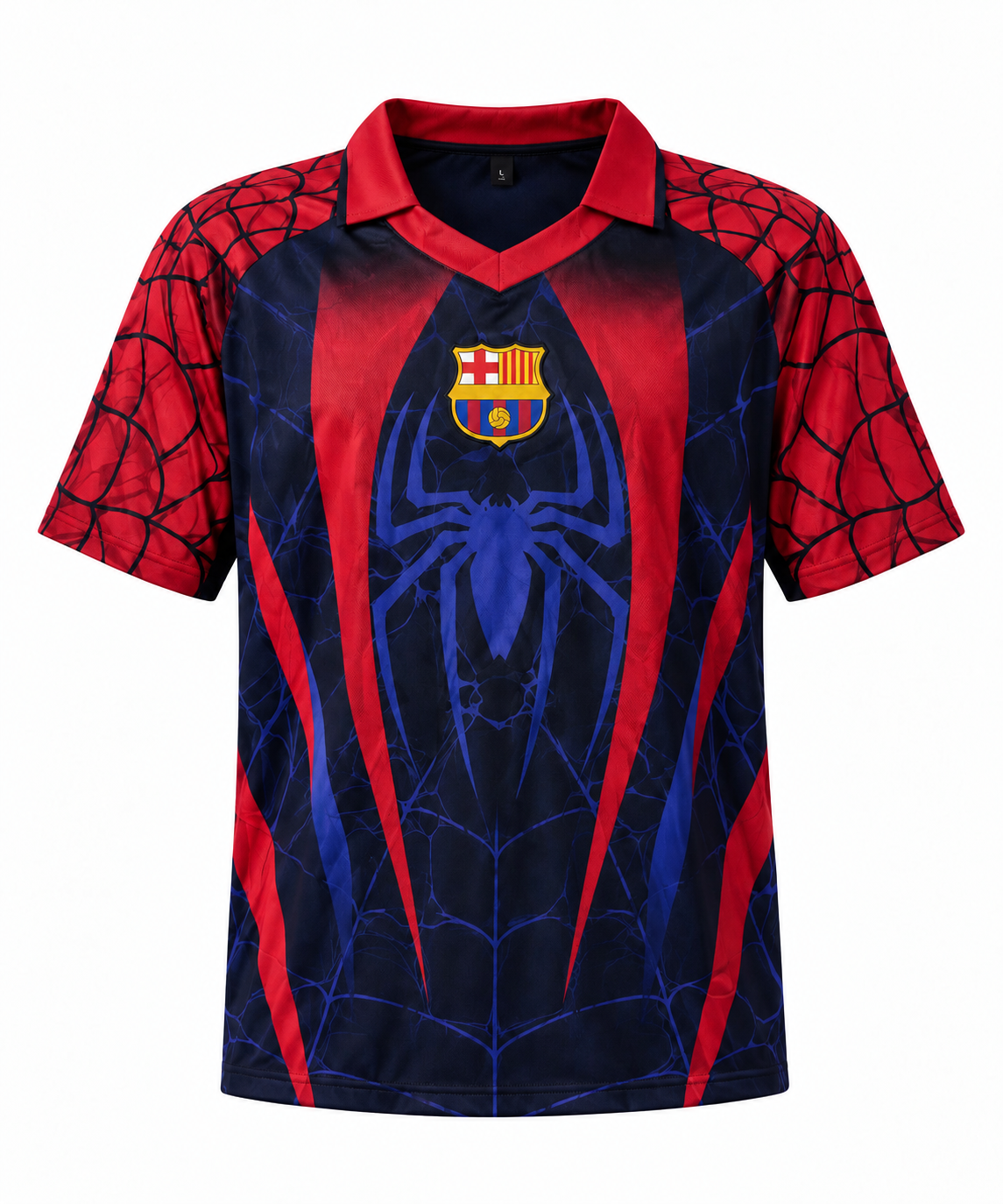 Spider Web Red & Navy Football Jersey – Premium Soccer Shirt