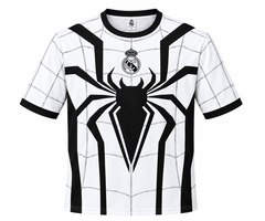 Spider-Man x Real Madrid Inspired Jersey – Premium White Black Edition